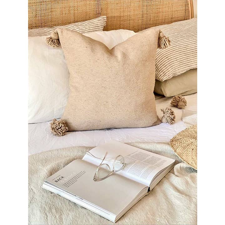 marrakeshop – wholesale Throw pillow cover – Moroccan Pillow Cushion With Pom Pom Tassel14