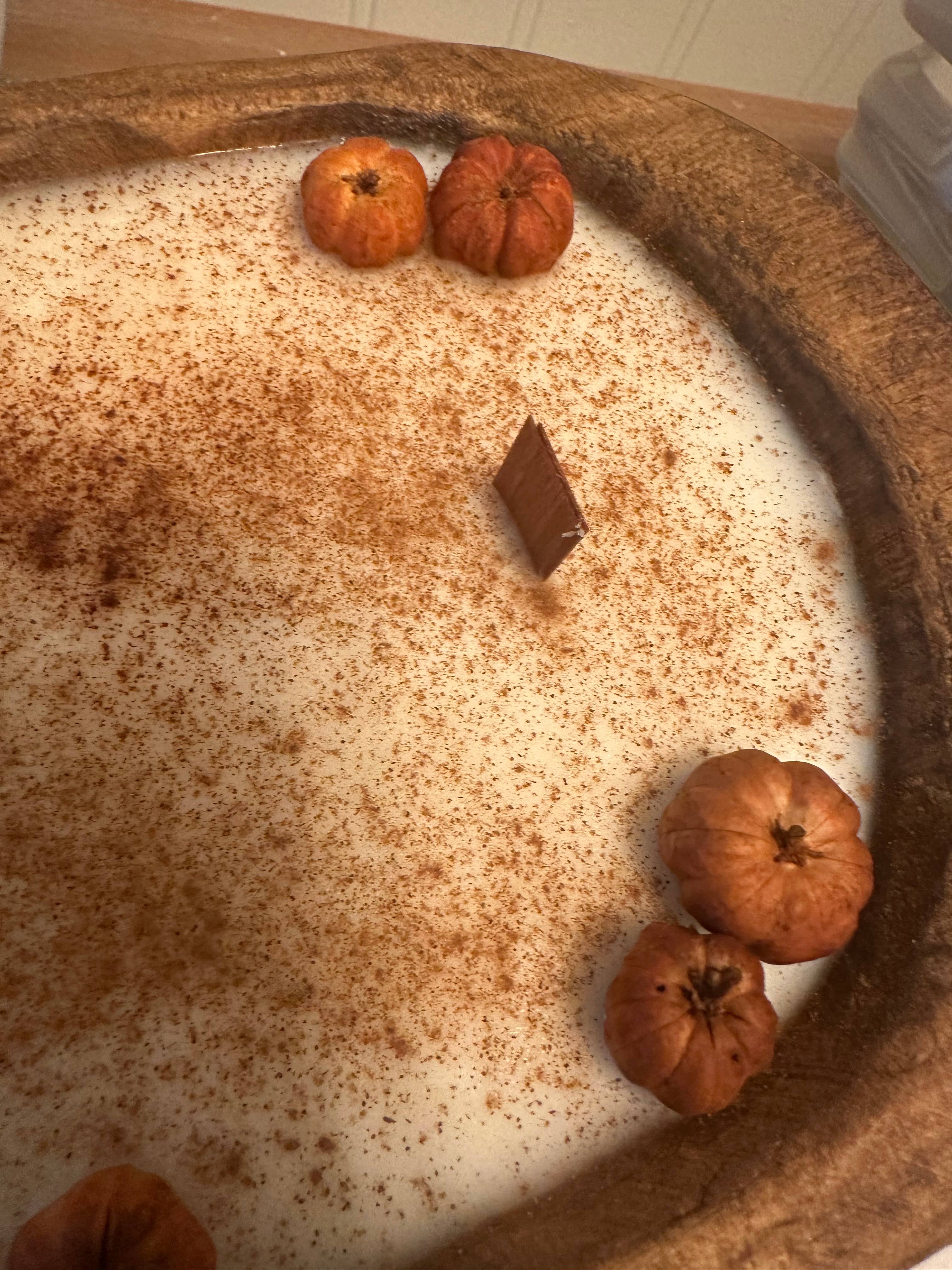 Shells Primitives/No Place Like Home - Wholesale Jar/Filled Candle - Dough Bowl Soy Wax Candle w/ mini pumpkins2