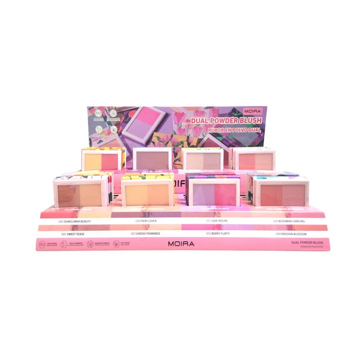 Moira Make-up Display Dubbele Blusher voor wholesale door Moira Cosmetics
