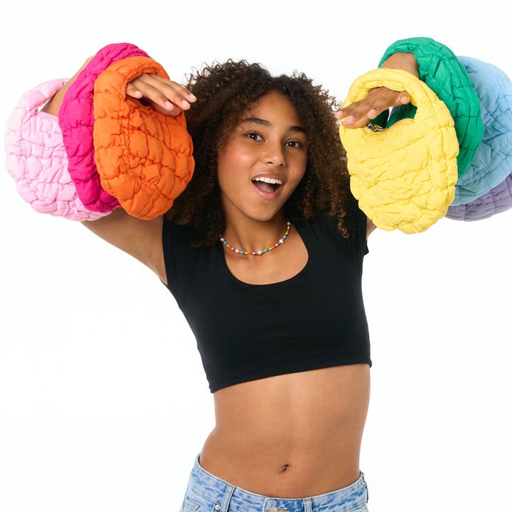 Malibu Sugar - Wholesale Crossbody Bag - Kids - Mini Quilted Nylon Purses for Girls & Tweens - 8 Colors!