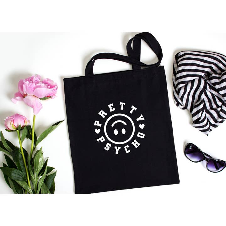 Pretty Psycho Tote for wholesale by IamDaishaD, LLC