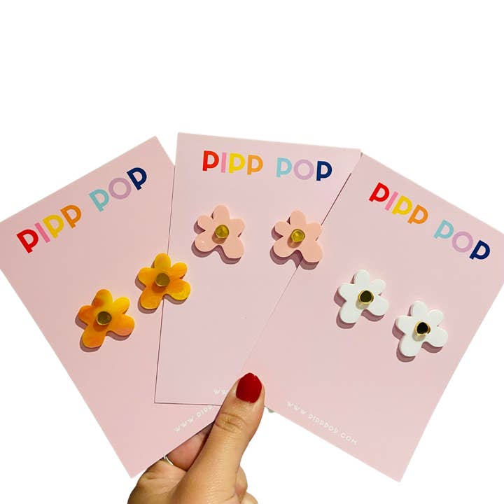 Petal Studs - 12 Colours Available for wholesale by Pipp Pop
