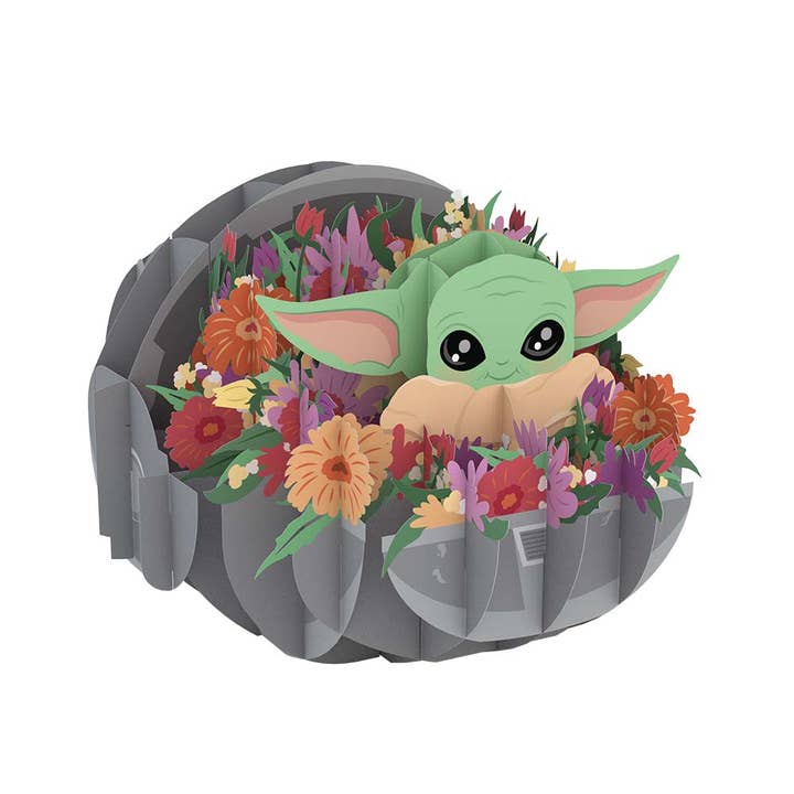 Lovepop Cards - Wholesale Everyday Greeting Card - Star Wars™ The Mandalorian™ Floral Grogu™ Giant Pop-Up Gift