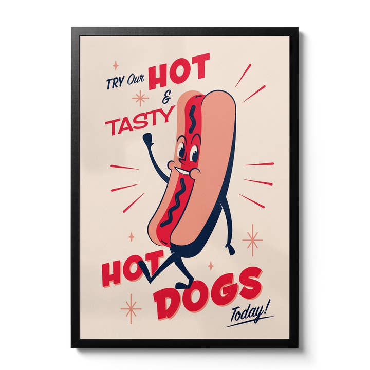 Snack Pack Hot Dog - Giclée Print for wholesale by Telegramme Paper Co.