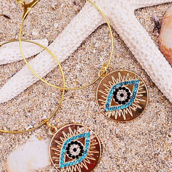 Ibiza Boutique - Wholesale Dangle Earrings - Ibiza evil eye earrings