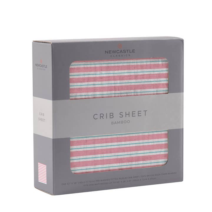 Newcastle Classics - Wholesale Cot/Crib Sheets - Candy Stripe Crib Sheet2