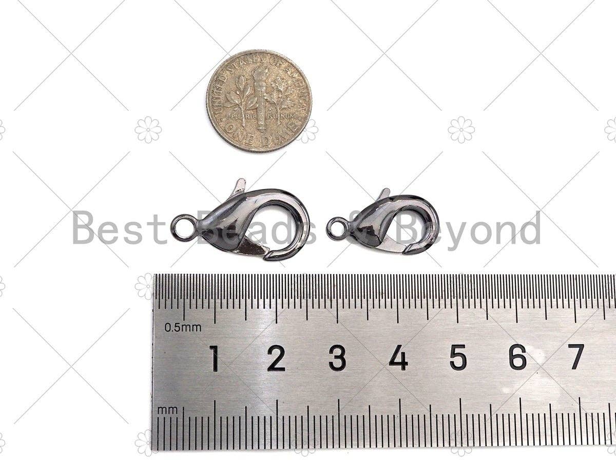 BestBeads&Beyond - Wholesale Clasp - 2pc/10pcs High Quality Real Gold Plated Plain Lobster Claw Clasp, Gold/Silver/Gunmetal Lobster Claw Clasp, 19mm/23mm,sku#LK1533