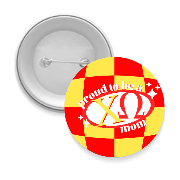 Sarahndipity Shop - Wholesale Lapel Pin/Button - Sorority Mom Button - Proud to Be Checkered1