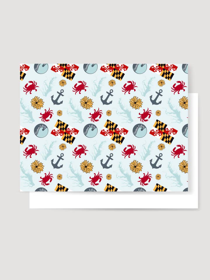 Tarjeta de felicitación A2/Mini de Chesapeake Bay Maryland para venta al por mayor de the letters mdn