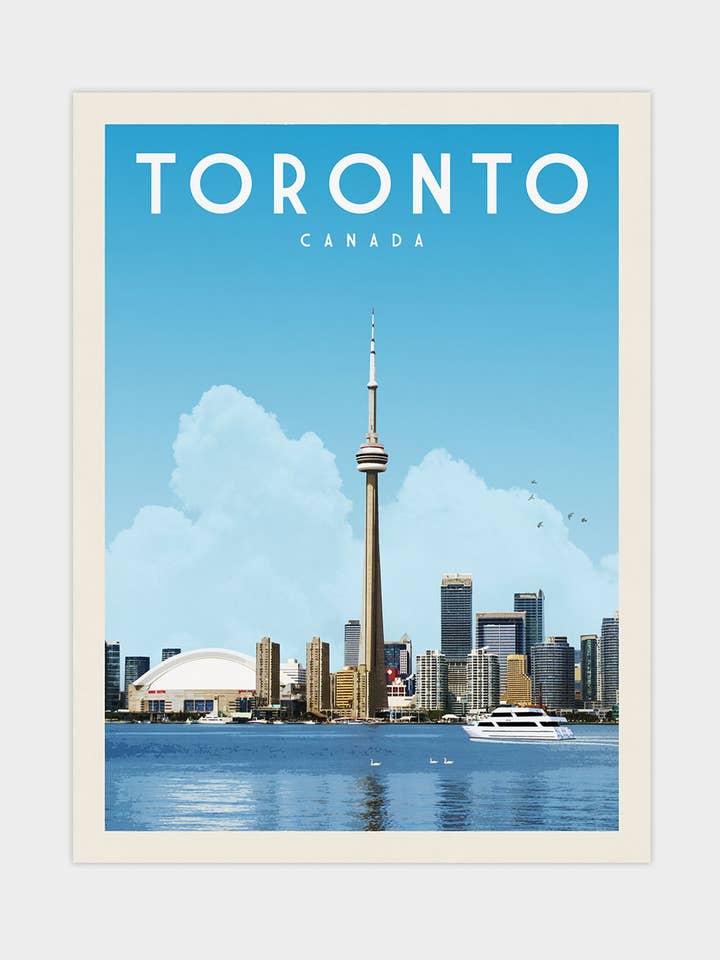 Toronto, Canada - Vintage Travel Print for wholesale by Vintaprints