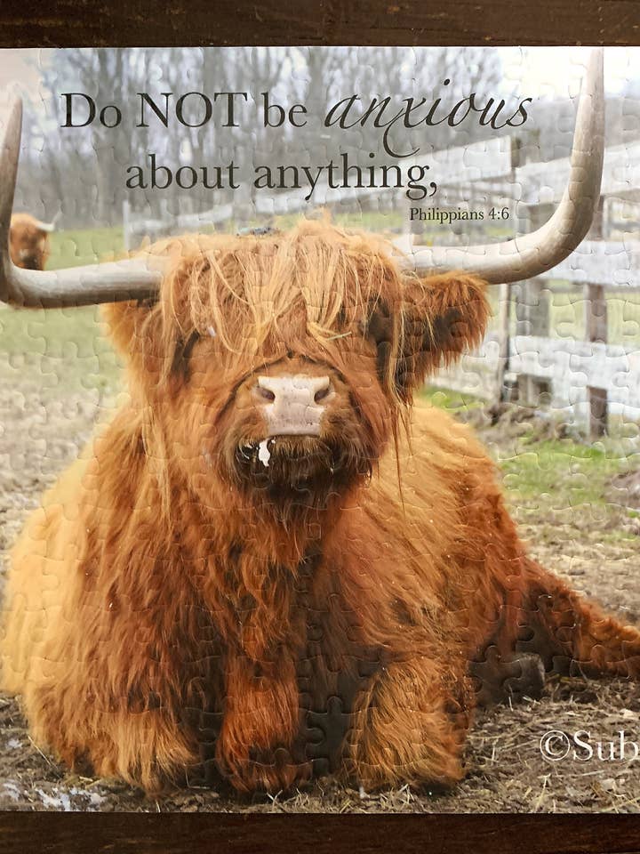 Scottish Highland Cow Puzzle for wholesale by Subtle Verse