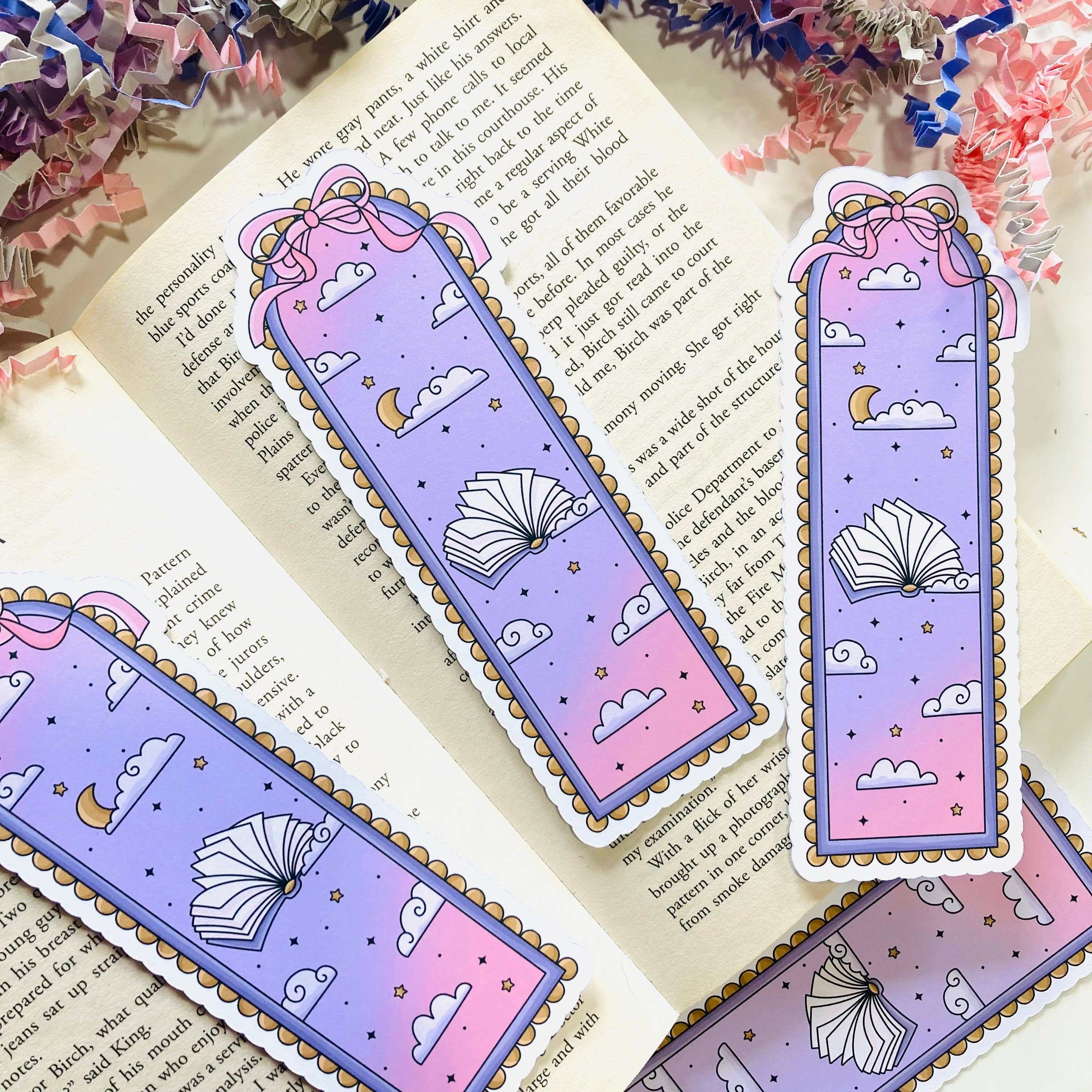 Chapter & Ink - Wholesale Bookmark - Late Night Reader Framed Die Cut Bookmark2