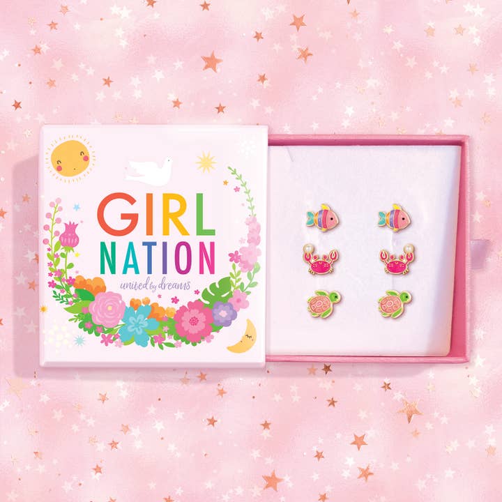Triple Treasure Earring Gift Set- Coastal Creatures
for wholesale by Girl Nation