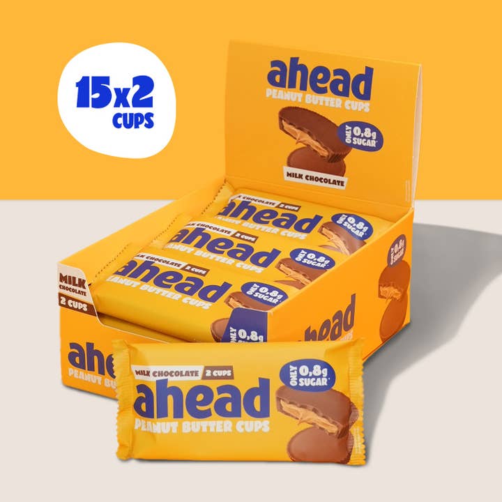 Coupes au beurre de cacahuète - Chocolat au lait (Plateau 15x34g) pour la vente par ahead