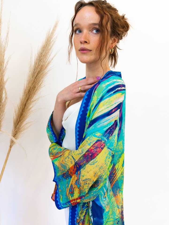 Quimono Bird Wild Bird por atacado de Sara Anderson