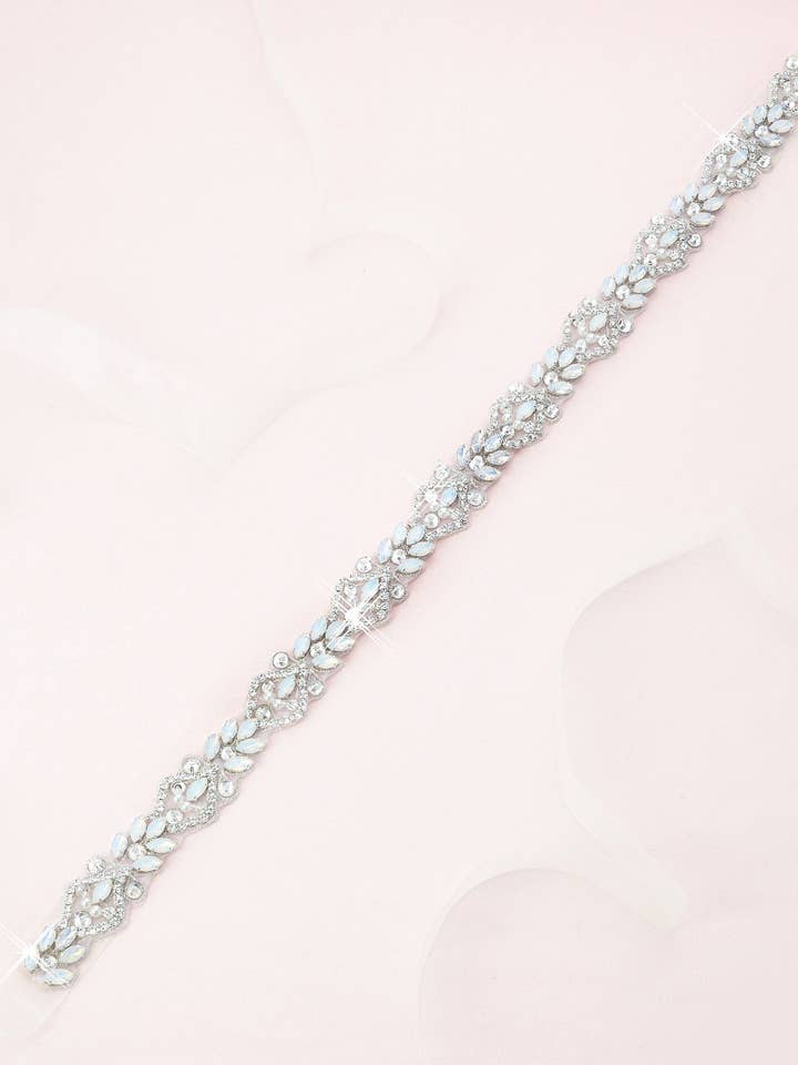 Phoebe Crystal Belt for wholesale by Heirloom Bridal Company
