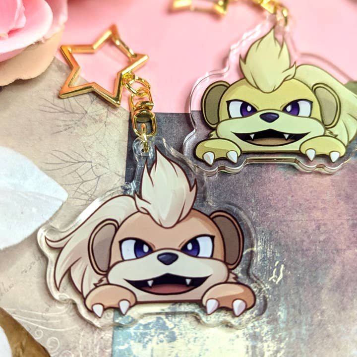 Winterra LLC – Großhandel Schlüsselanhänger – Unisex – Growlithe 2-Zoll-Schlüsselanhänger aus Acryl | Pokemon 1