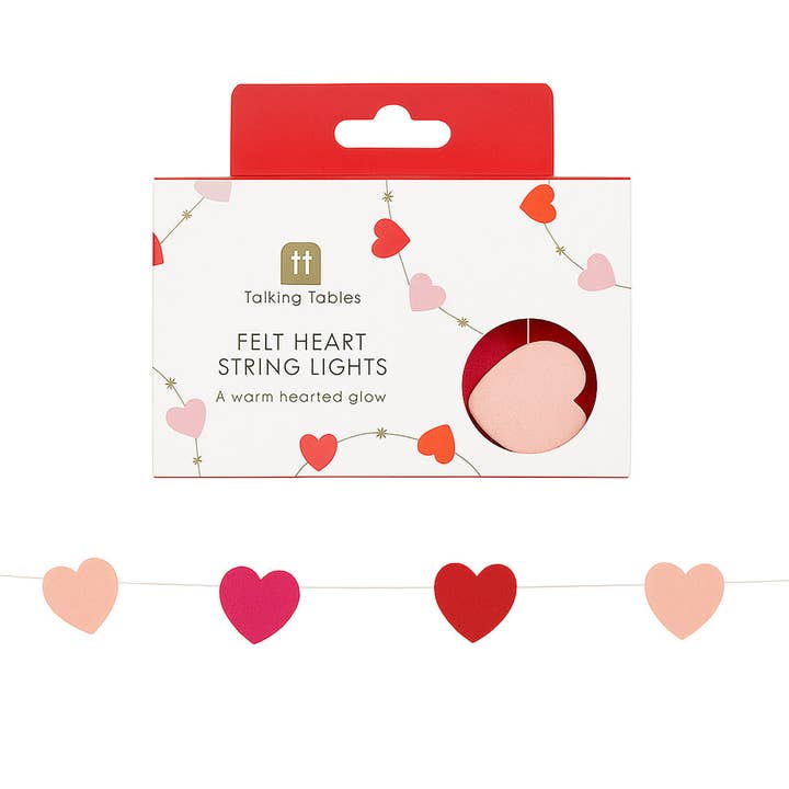 Luci a Stringa a Forma di Cuore - 2m | Decorazione a Cuore | per la vendita all'ingrosso da parte di Talking Tables EU