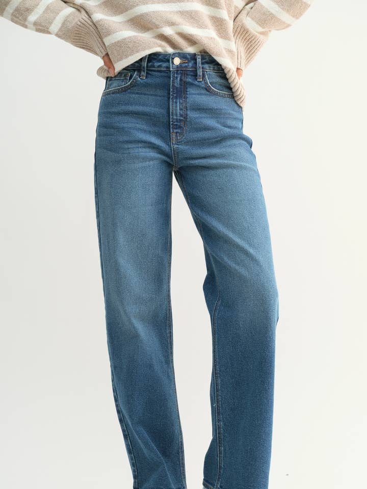 JBD - Wholesale Jeans - Women's - DP791 - DK - High Rise Full Length Straight