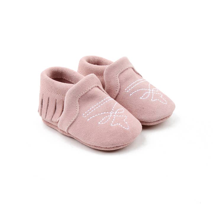 Ranch Raised ® - Wholesale Booties - Baby - Moccasin - Dusty Pink Suede