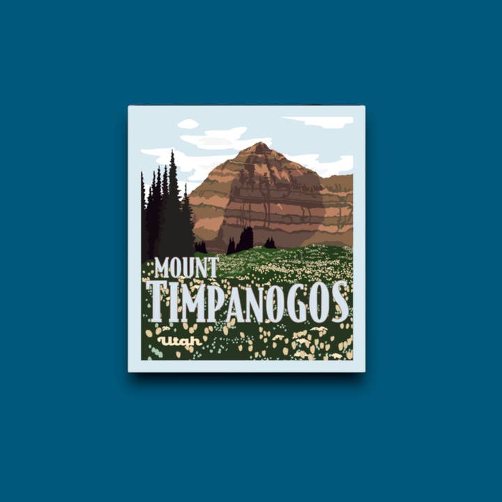 Mount Timpanogos, Utah | Vinyl Sticker for wholesale by Blue Bison Apparel