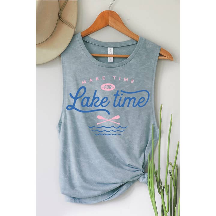 MACH DIR ZEIT FÜR LAKE TIME TANKTOP MIT MINERALGRAFIK für den Großhandel von HRTandLUV