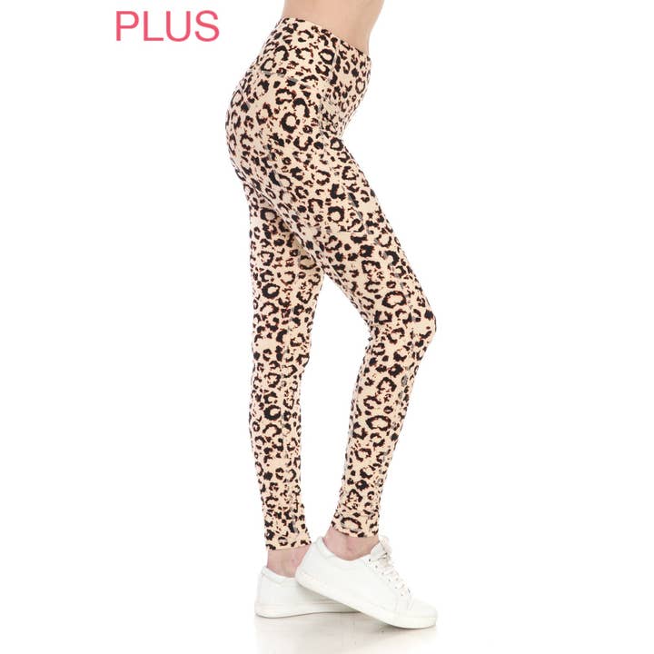 Leggings de sport solides taille haute de grande taille pour la vente par Leggings Depot