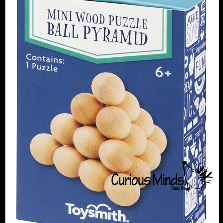 Curious Minds Toys - Wholesale Puzzle - Kids - 1 Wooden Puzzle Games - Problem-Solving Brain Teaser Logic M