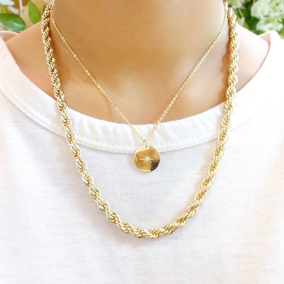 KIKICHIC – Colar de elos e correntes por atacado – Colar de corrente de corda clássica1