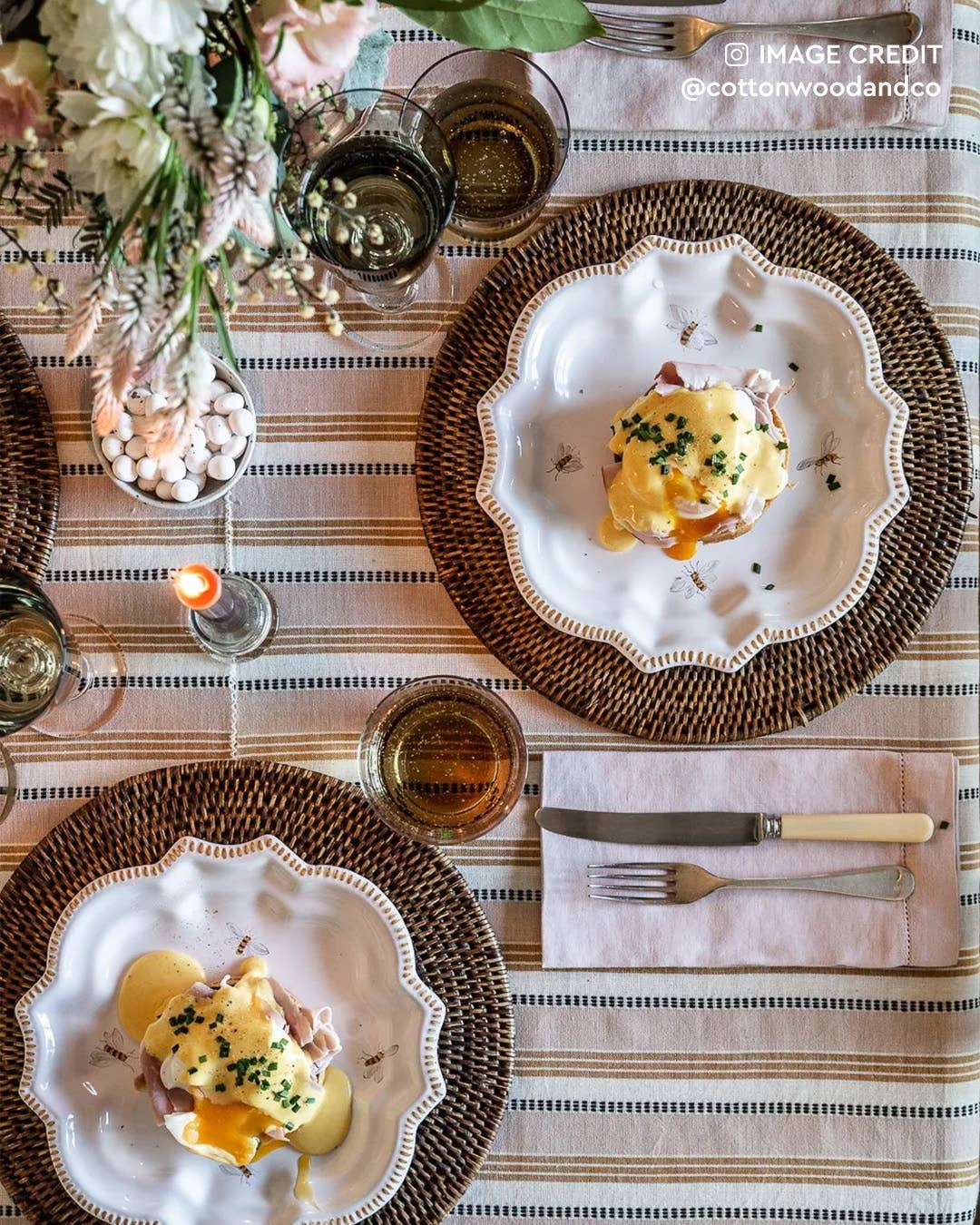 Bali Harvest - Vente Sets de table - Napperon rond en rotin (brun foncé) - Chargeur en paille tressée3