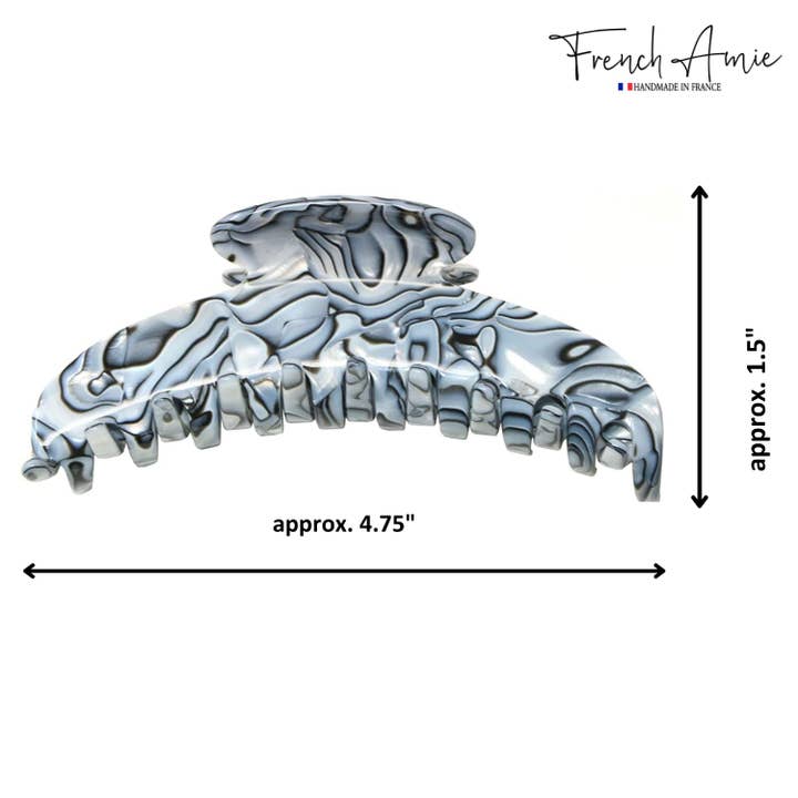 Parcelona - Wholesale Hair Clip - Women's - French Amie Contour Large 4 ¾” Celluloid Handmade Jaw Hair Claw Clip for Women45
