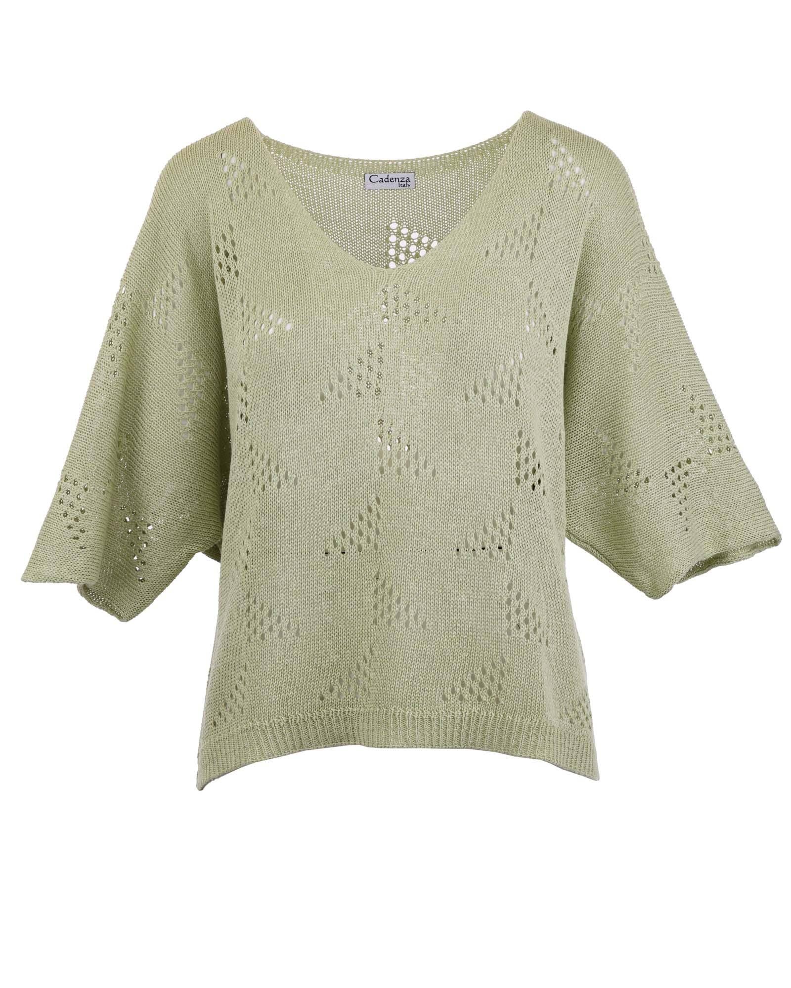 Cadenza Italy Ltd – wholesale Knit top – Women's – Cotton Blend Patterned Tunic1