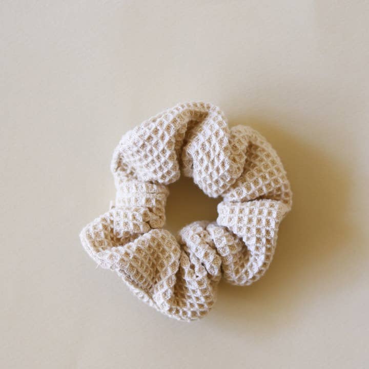 Chickidee - Wholesale Scrunchie - Women's - Organic Lifestyle Oat Large Waffle Scrunchie