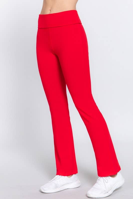 Active Basic | Active USA - Wholesale Sportbroek - Dames - Yoga legging met tailleband en wijde pijpen4