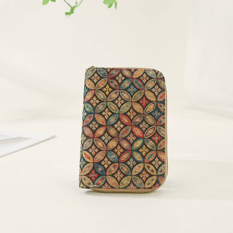 Dipped Shop – Engroshandel Tegnebog - Dame – Dipped Shop vintage kortholder og pung i kork med tryk DP25C6599