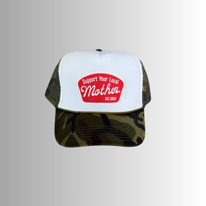 Support Your Local Mother® Patch Hat- Camo for wholesale by Mother Hats