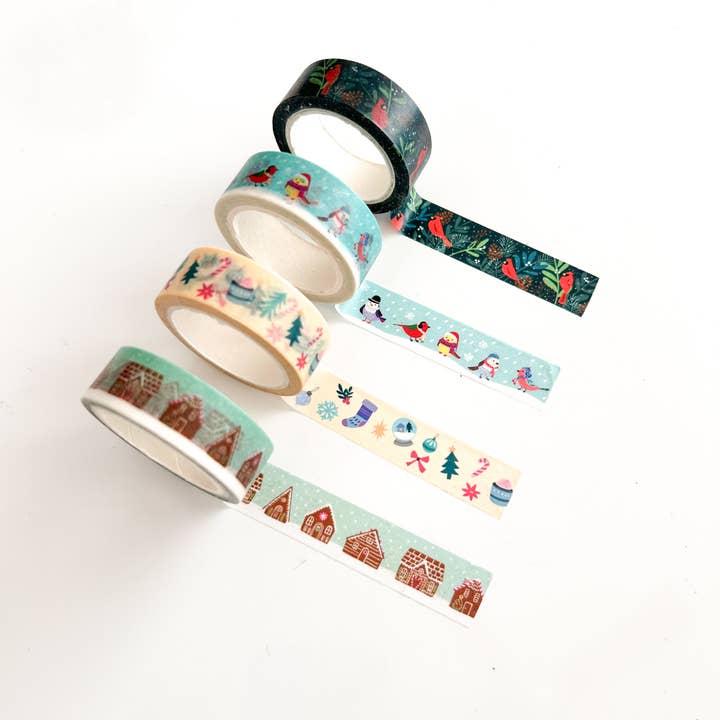 Girl of All Work - Wholesale Washi Tape - Holiday Birds Washi Tape