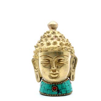 Brass Buddha Figure - Med Head - 8 cm for wholesale by AWGifts Europe
