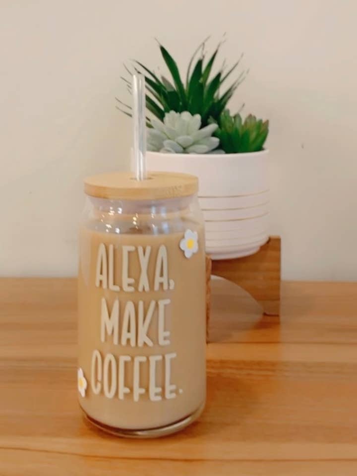 Alexa fait du café en verre pour la vente par Pink pretty designs