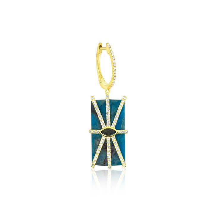 14kt Yellow Gold Diamond and Citrine and Apatite Charm for wholesale by Meira T