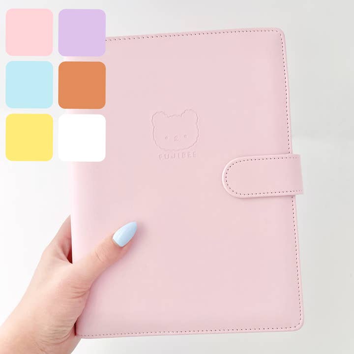 Journal Cover Pastels Binder 6 Ring A5 Cute Pink Purple Blue for wholesale by Fujibee