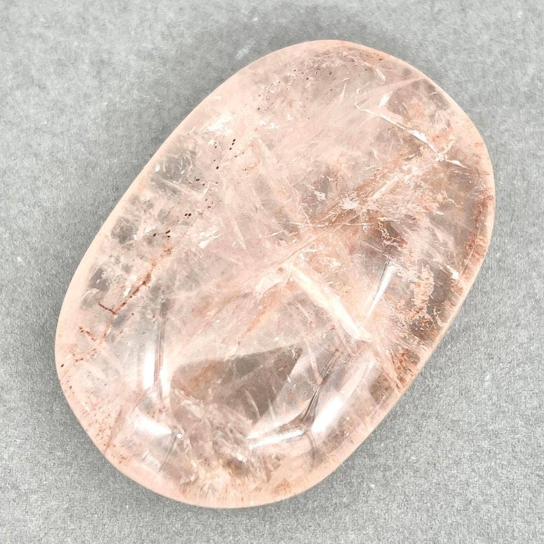 Crystal River Gems LLC - Wholesale Spiritual Stone/Crystal - Fire Quartz Palm Stone (1 Pound)0