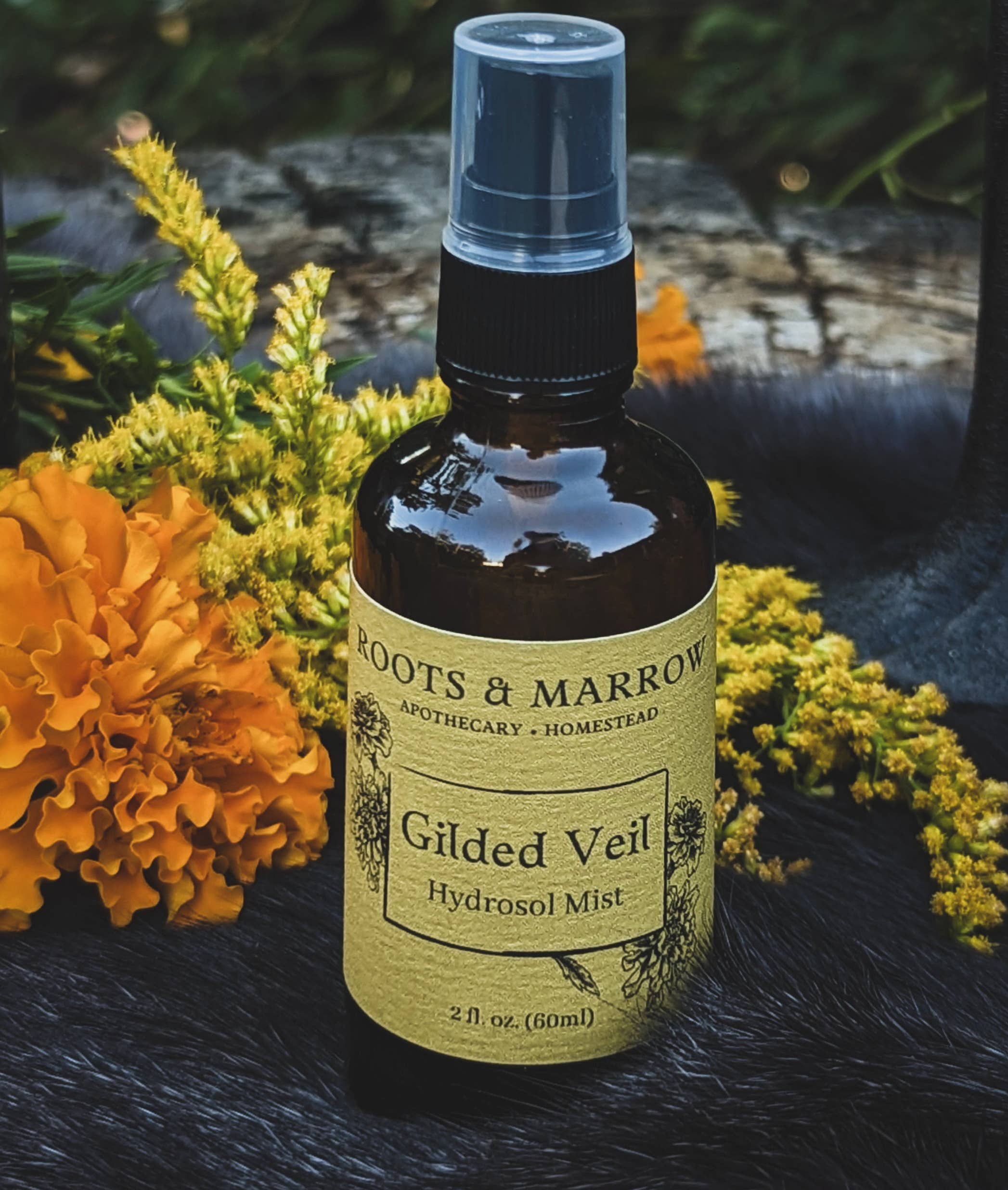 Roots & Marrow Apothecary - Wholesale Face & body mist/water - Gilded Veil Hydrosol Mist
