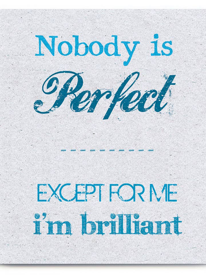 Presente engraçado - Ninguém é perfeito para a montanha-russa da Brainbox Candy por atacado de Brainbox Candy