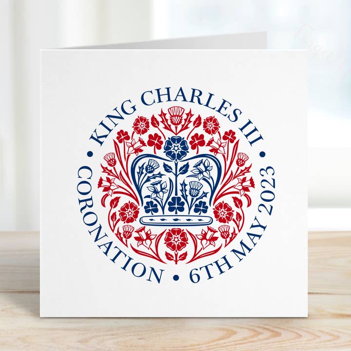 Tarjeta del día de la coronación del rey Carlos para venta al por mayor de Forget me knot