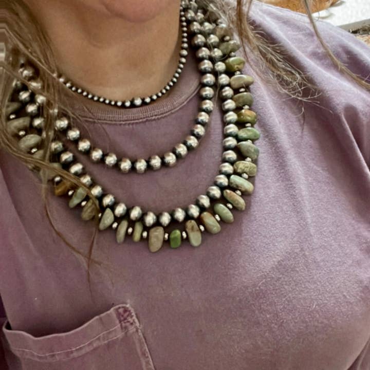 The Bijoux FAB - Wholesale Beaded/Pearl Necklace - 10 mm Sterling Silver Pearls necklace