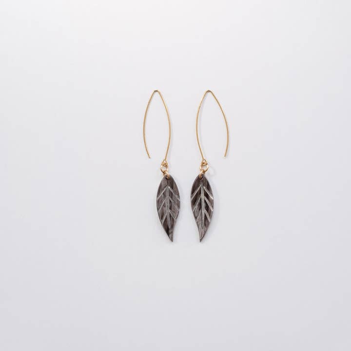 MAADILI COLLECTIVE - Wholesale Dangle Earrings - Small Dangling Leaf Earrings6