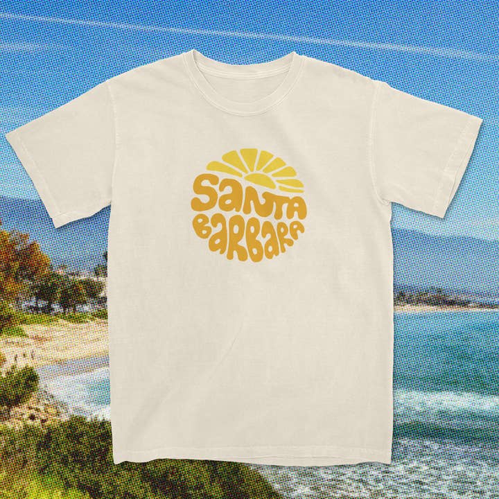 Santa Barbara Sunnyside Pigment Washed Tee for wholesale by Island View Outfitters