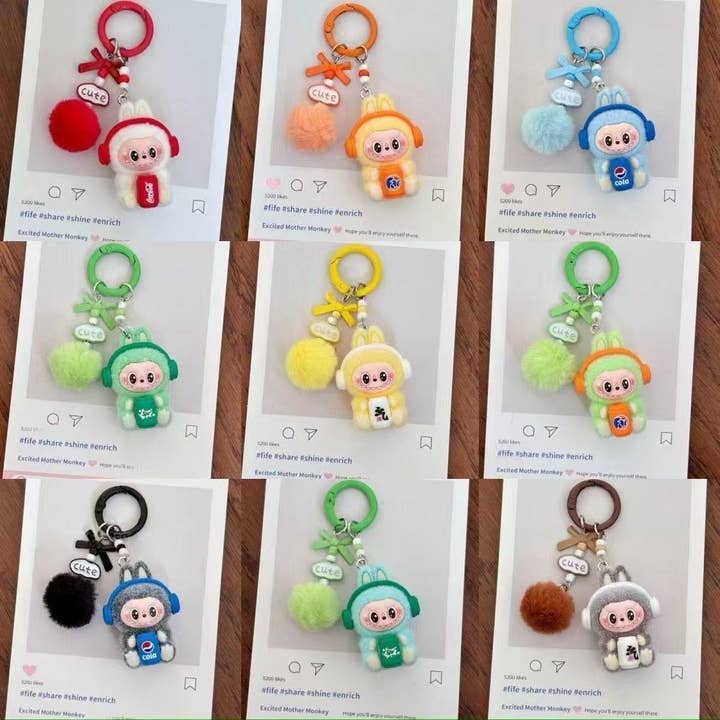Cute Plush Keychain Charms for Bags and Cars for wholesale by shoplittleswan