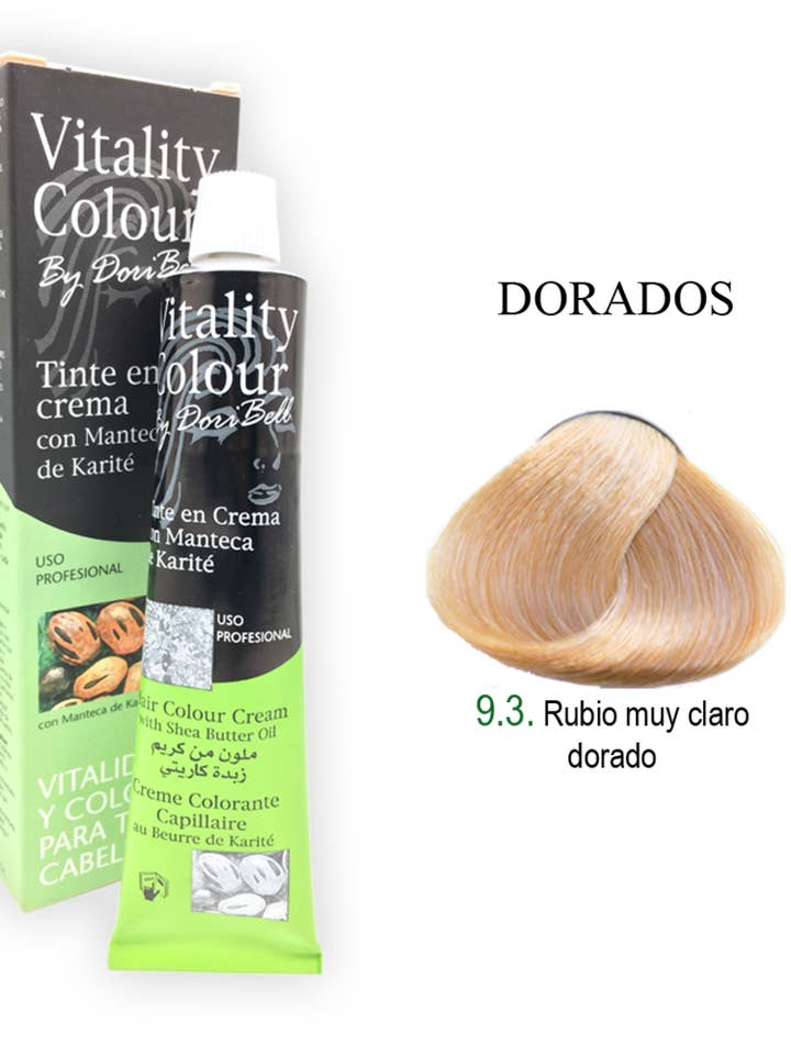 VITALITY COLOUR professional cream dye 60ml. TONE 9.3 for wholesale by sesioMWorld - M·O·I Professional
